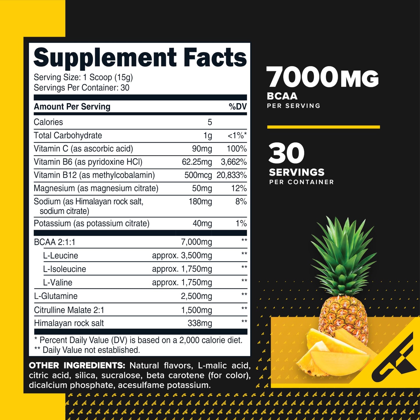 Primaforce BCAA 2:1:1 Pineapple Mango 16.3 Powder
