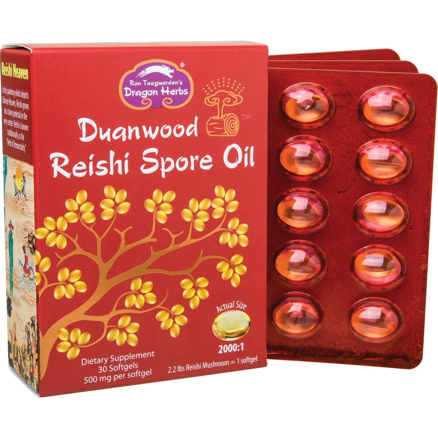 Dragon Herbs Duanwood Reishi Spore Oil Softgel Capsules 30 Softgels