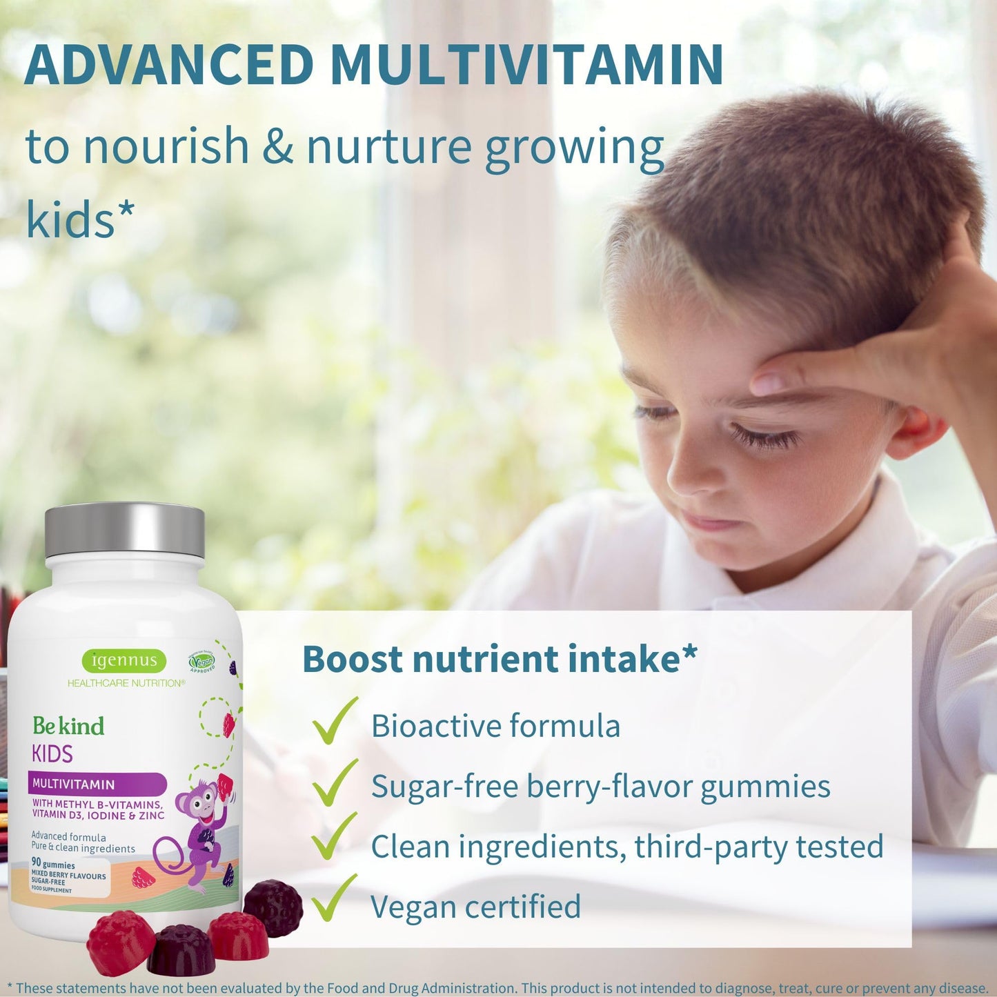 Igennus Healthcare Nutrition Methylated Kids Multivitamin Gummies 90 Count