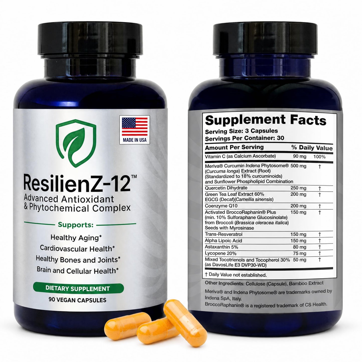 ResilienZ 12-in-1 Antioxidant Supplement 90 Capsules