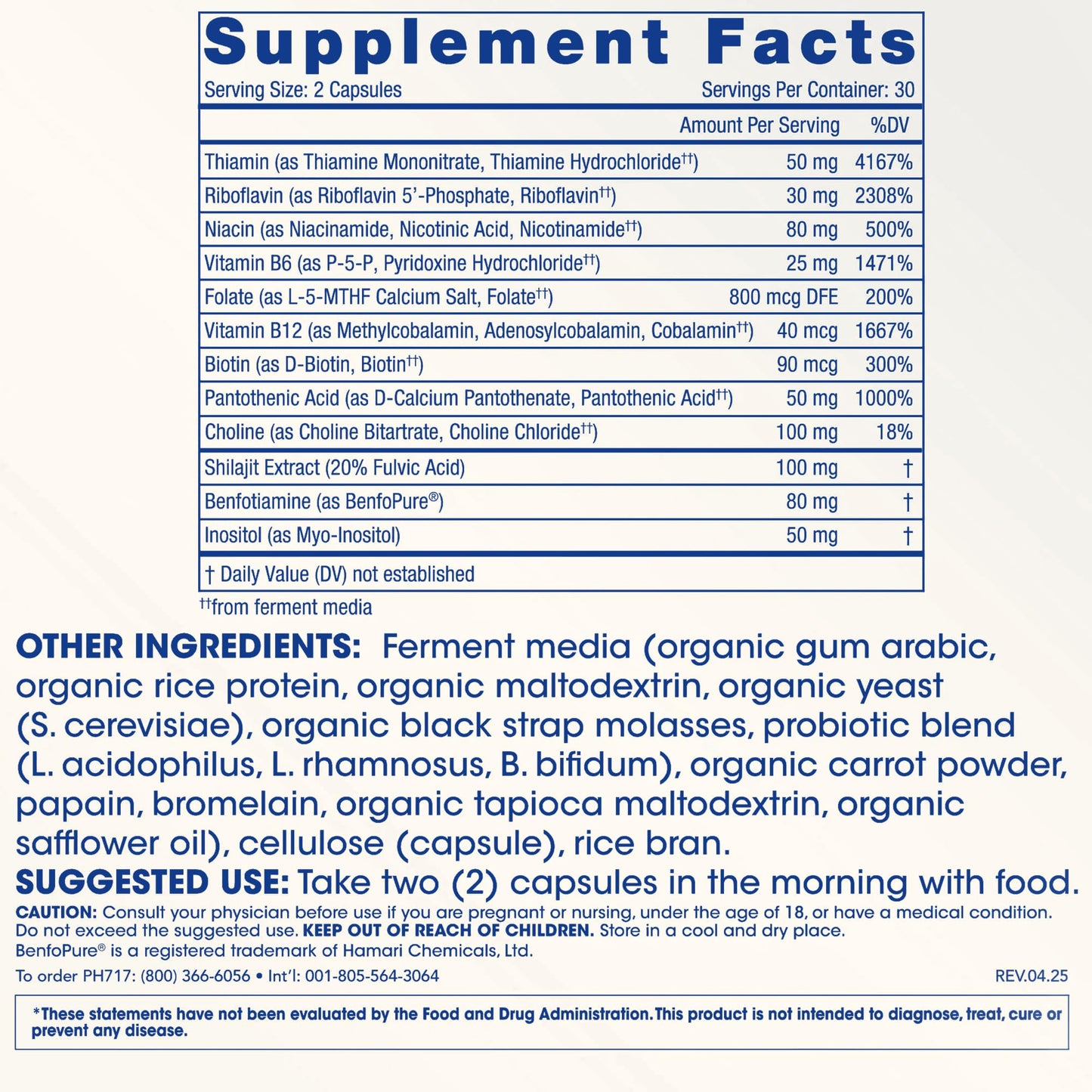 ProHealth Longevity B-Complex Capsules, 60
