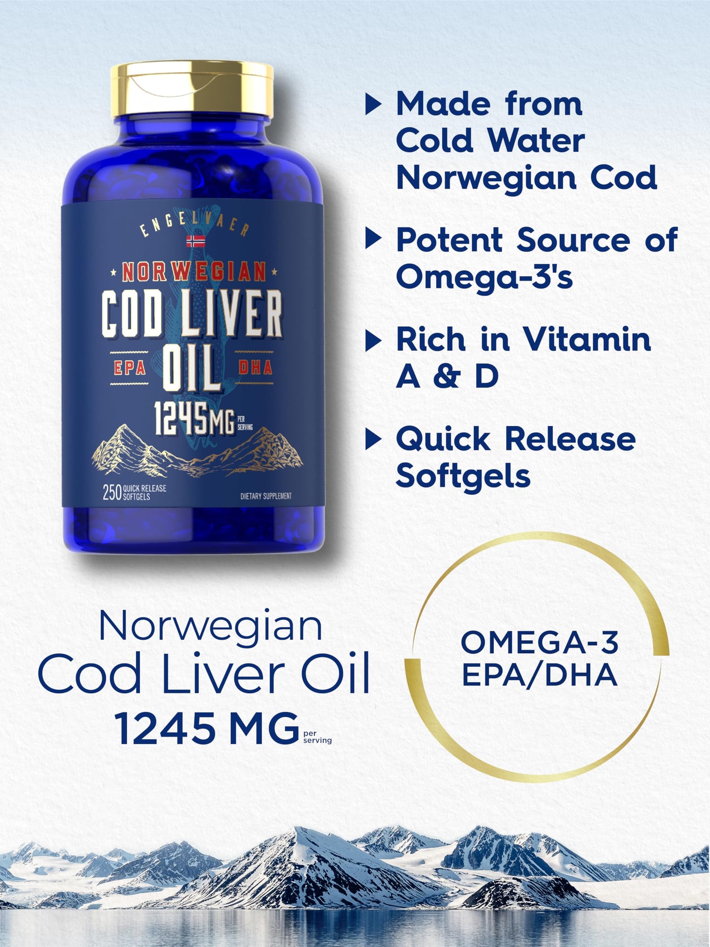 Carlyle Cod Liver Oil Softgels 250