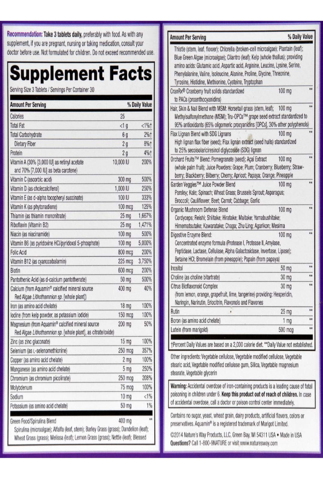 Nature's Way Alive! Women's Multi Vitamin and Mineral Tablet 90 Count