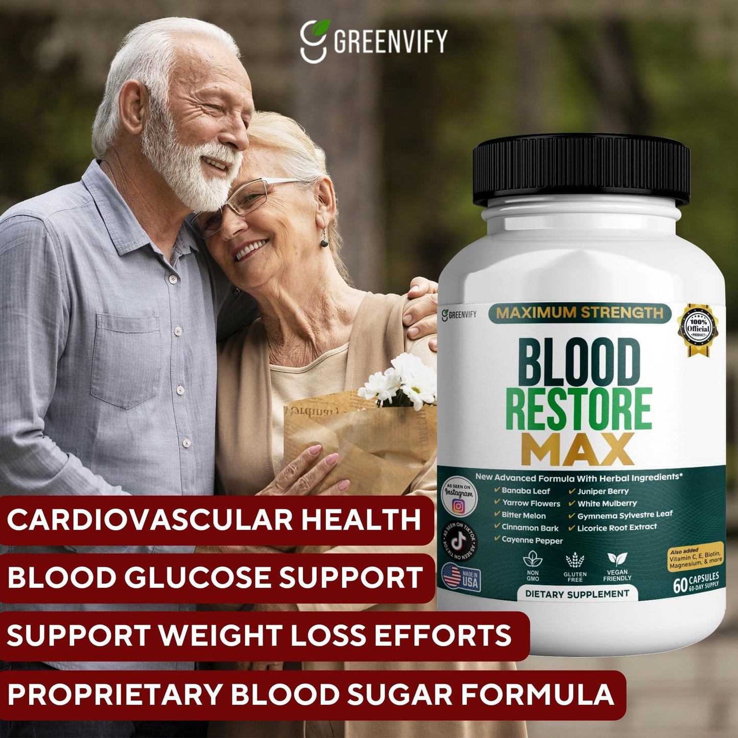 GREENVIFY Blood Restore Max Capsule, 60 Capsules