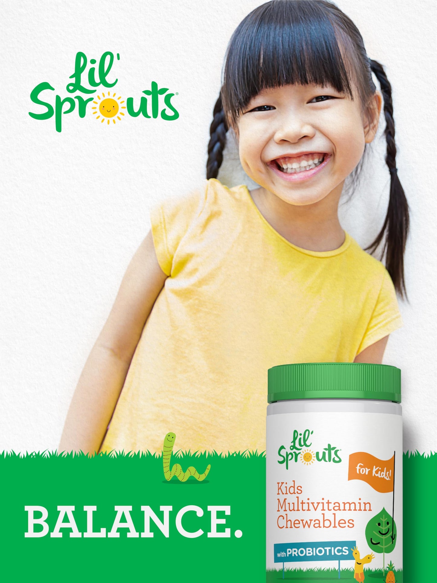 Lil' Sprouts Kids Multivitamin with Probiotics Chewable Tablets, 50 Tablets