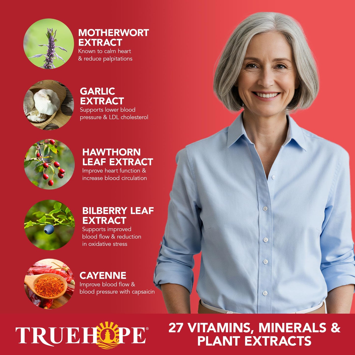 Truehope 27-in-1 Heart Health Supplement, 60 Capsules