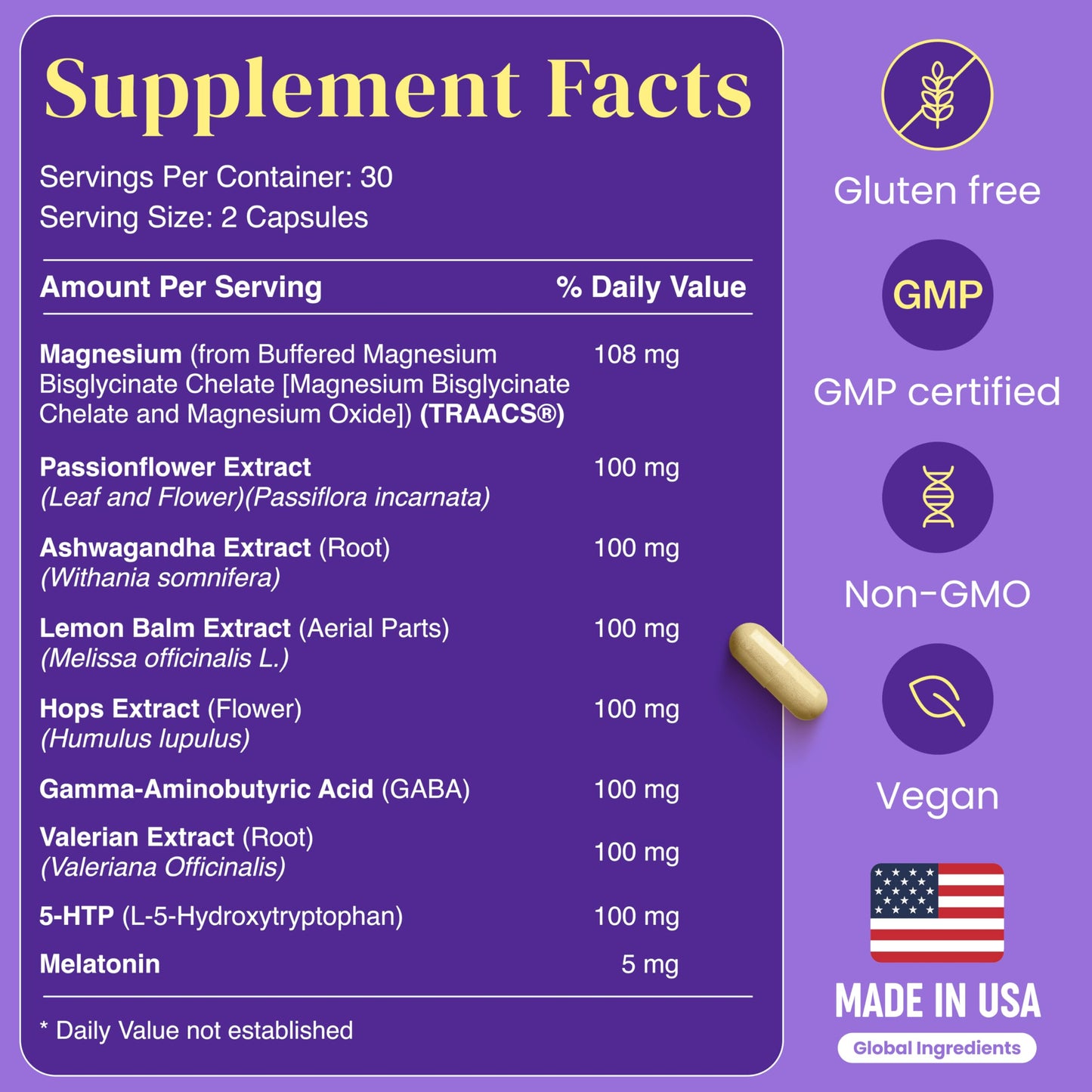 SUPLIMATE 9-in-1 Melatonin Sleep Aid for Adults Capsule, 60 Count