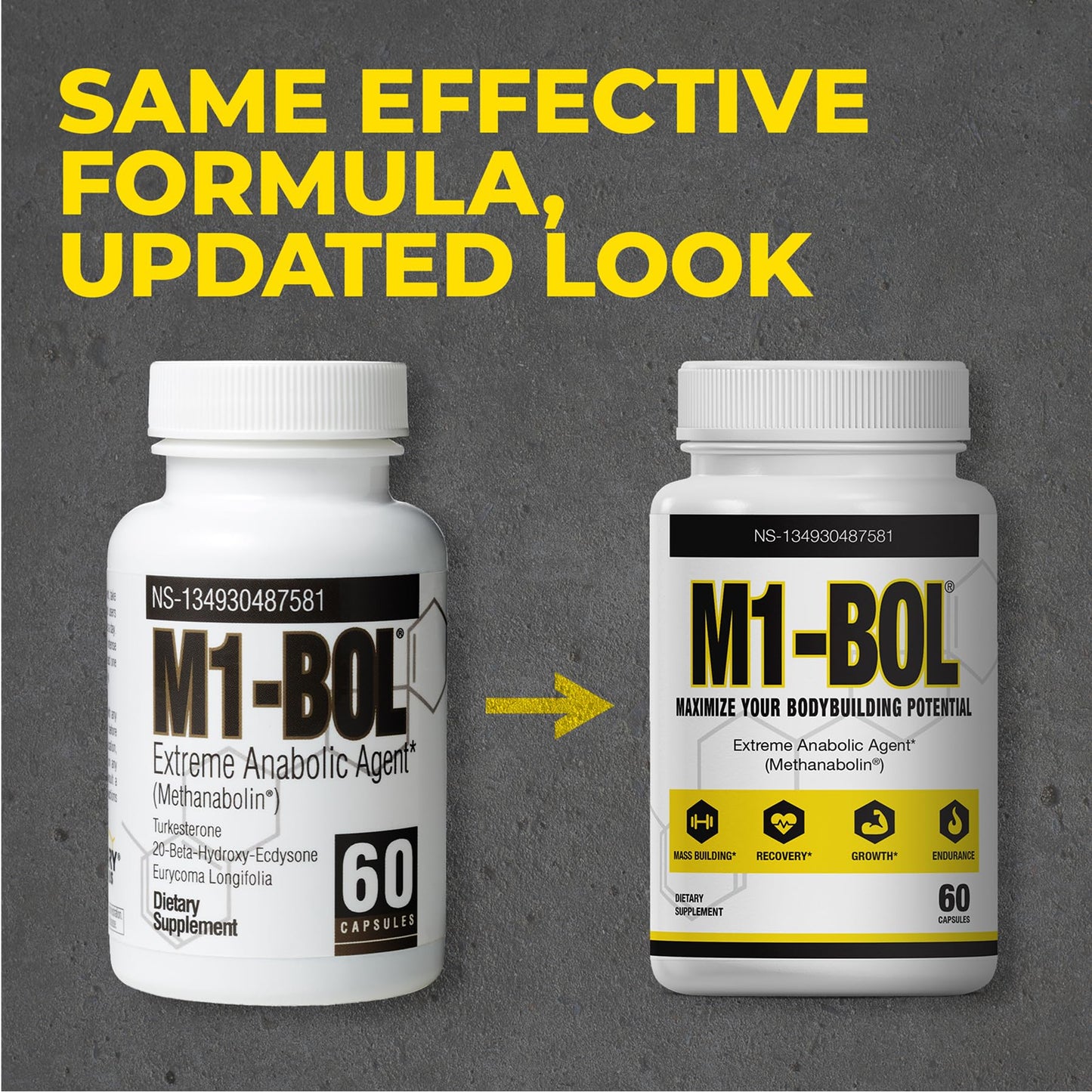 M1-BOL Extreme Anabolic Testosterone Booster with Avry Labs Proprietary Turkesterone Stack – Vegan, 60 Capsules