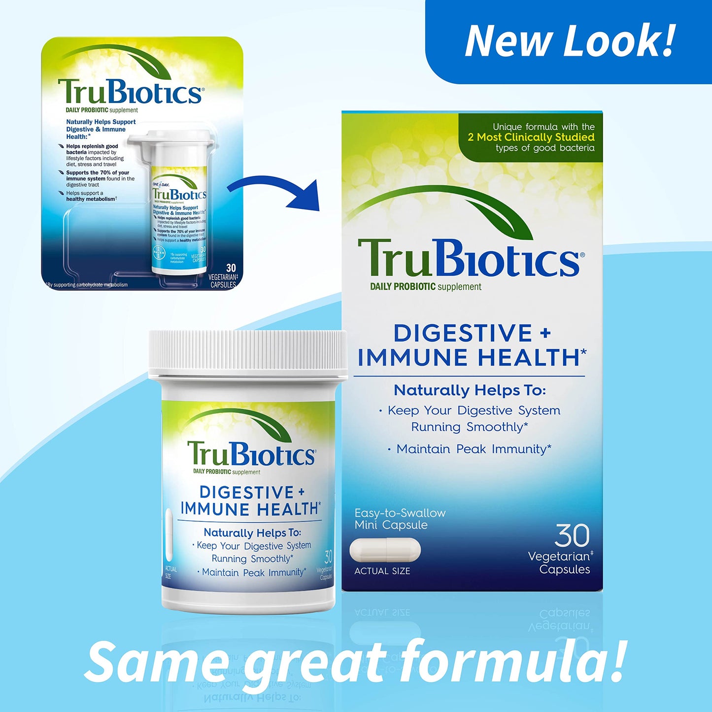 TruBiotics Probiotics for Digestive & Immune Health, 30 Capsules