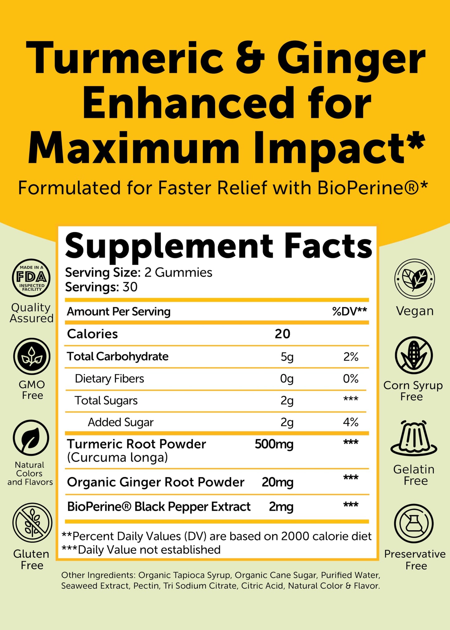 Lunakai Turmeric and Ginger Supplement 500mg with Black Pepper – High Absorption Curcumin for Joint Comfort, Daily Immune Support, Non-GMO, 360 Gummies