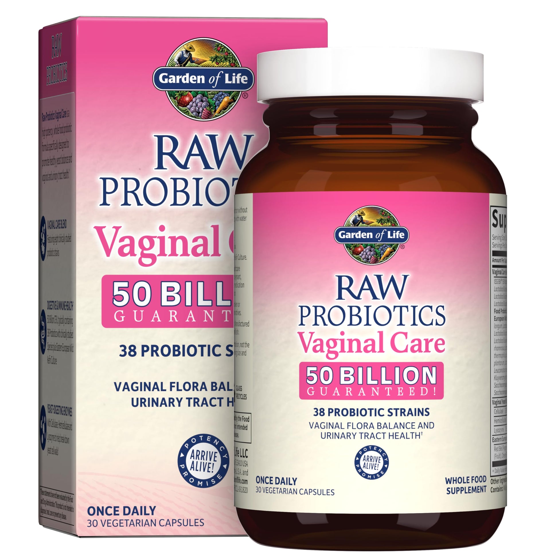 Garden of Life Raw Probiotics Vaginal Care Capsules 30 Count