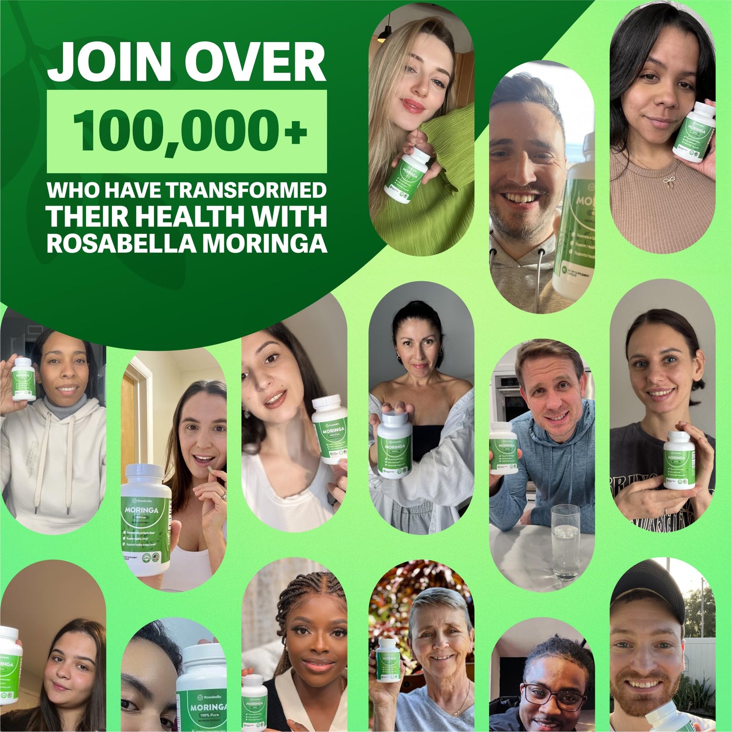 Rosabella Moringa Capsules 120 Count