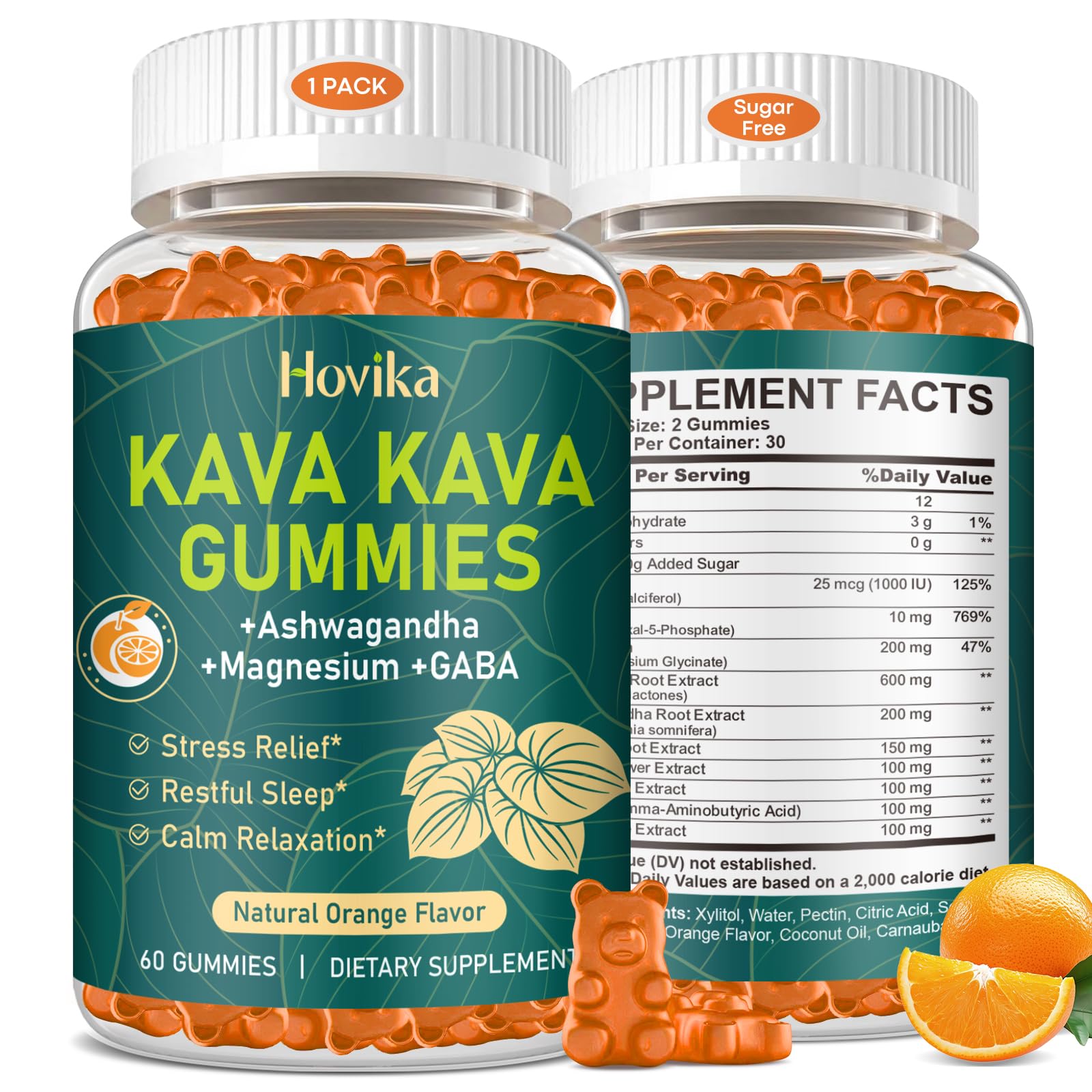 Hovika Kava Kava Gummies 60 Count