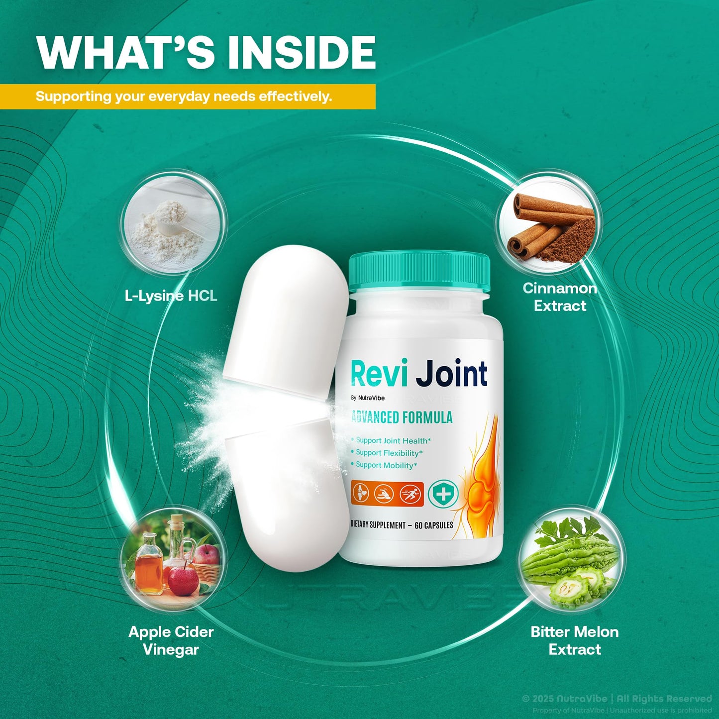 NutraVibe Revi Joint Capsules, 120 Capsules