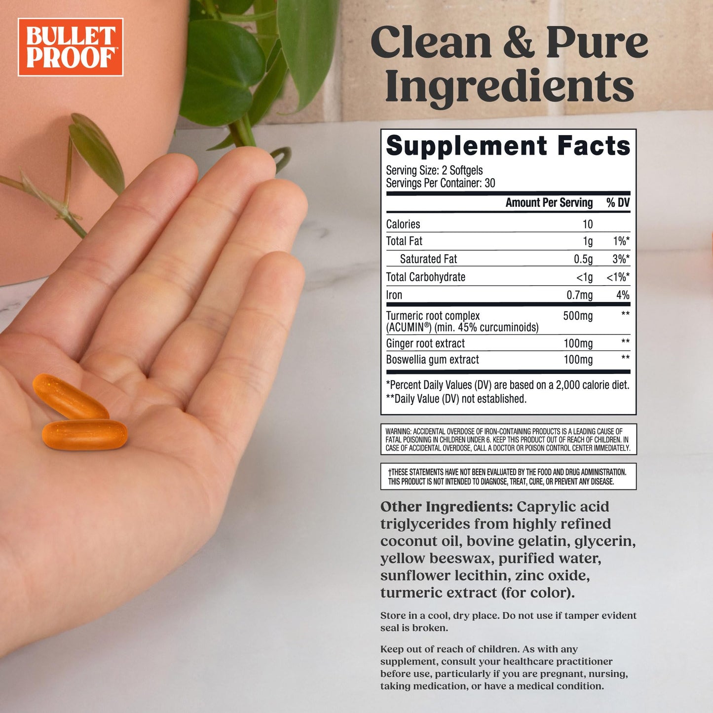 Bulletproof Turmeric Curcumin Complex Inflammation Response Softgels, 60 Count