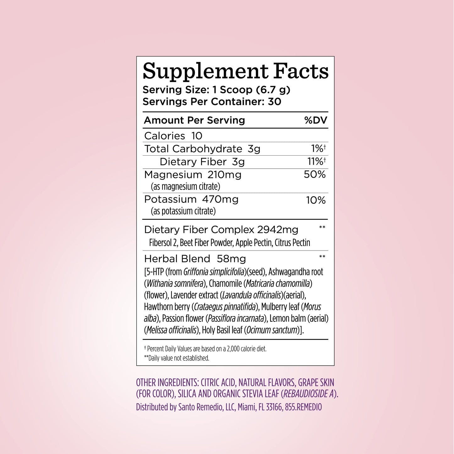 Santo Remedio Will Powder Dietary Supplement, Powdered Botanical Drink with Magnesium, Potassium, and Herbal Blend, Pink Grapefruit Flavor, Stress Support, Muscle Relaxation, 7.09 Ounce