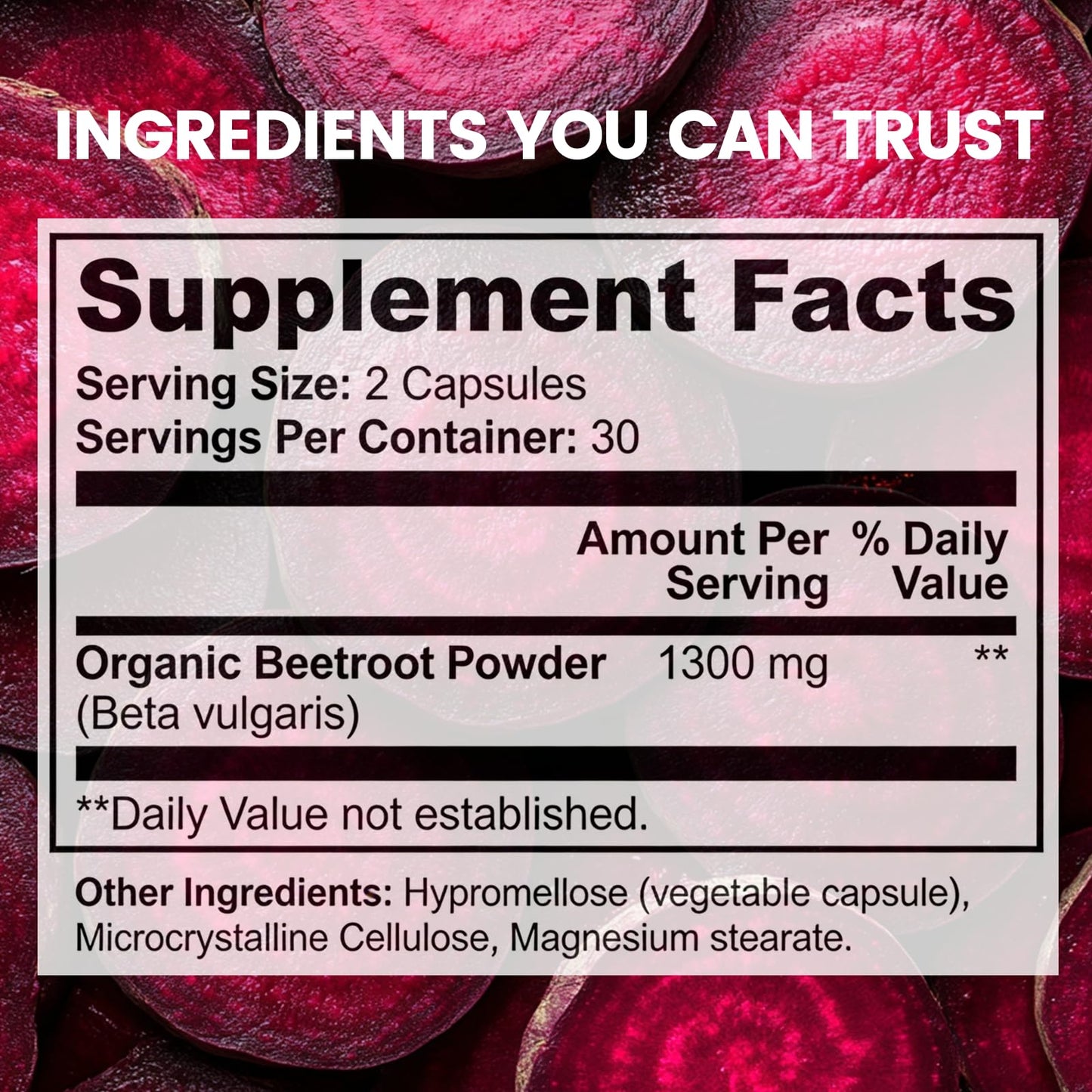 WSJAWH Beetroot Capsules 60 Count