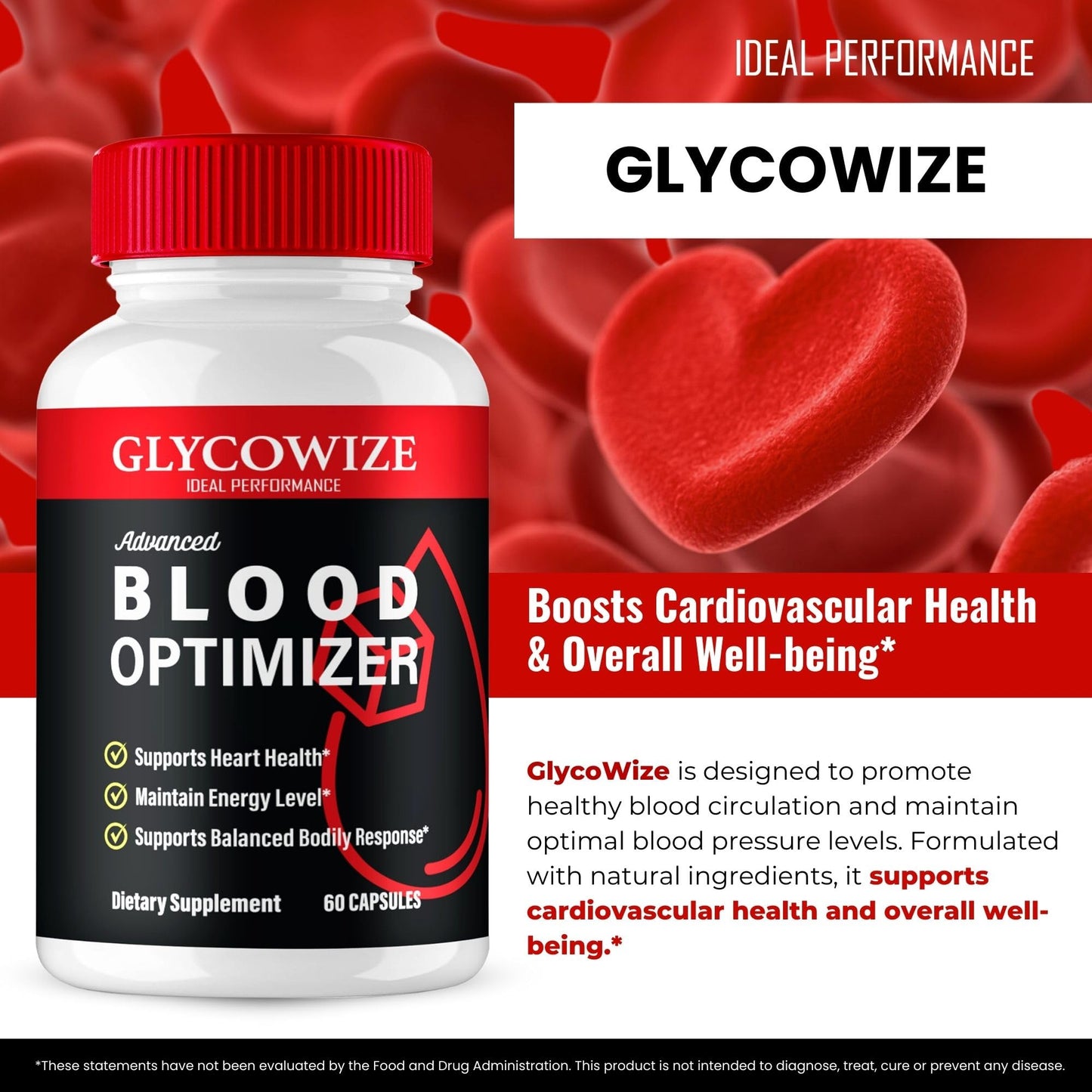 IDEAL PERFORMANCE Glycowize Blood Optimizer Capsules 180