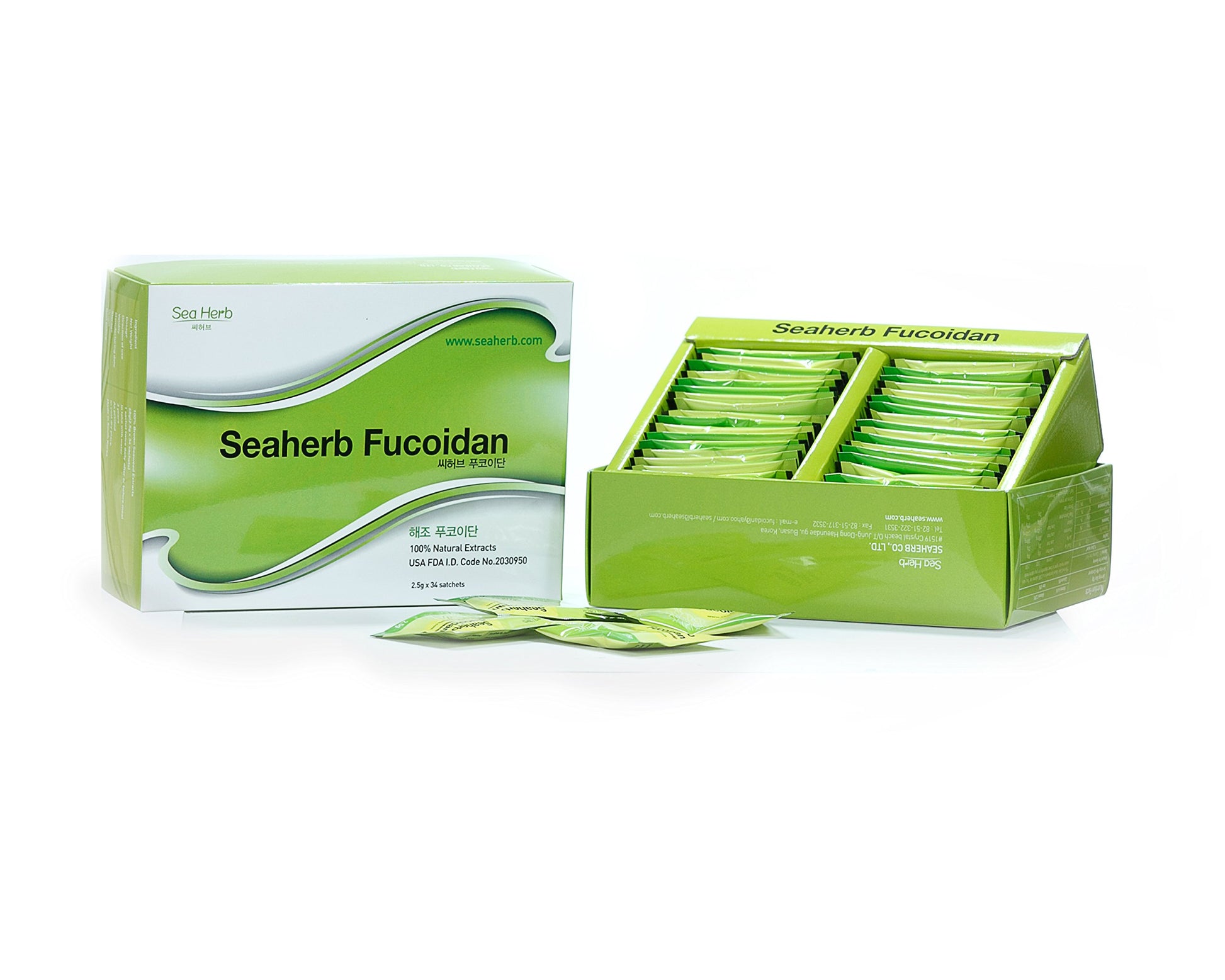 SeaHerb Fucoidan Powder, 85g (34 Sachets)