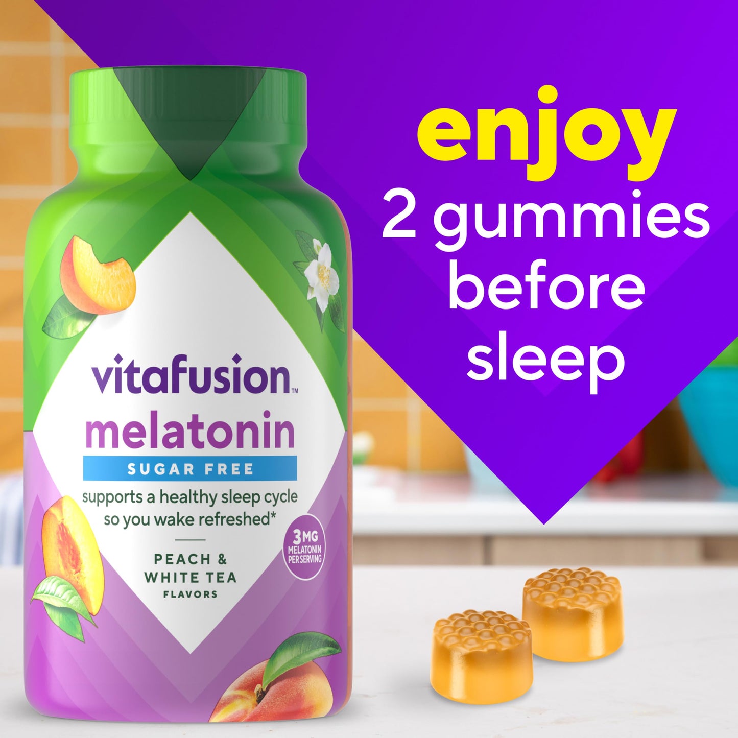 Vitafusion Melatonin Gummy Vitamins, 140 Count