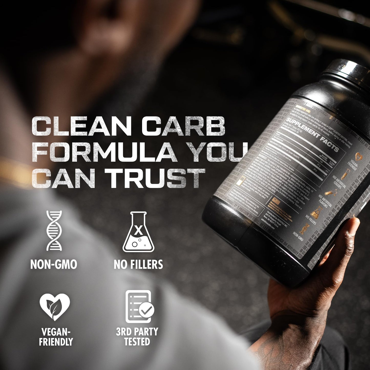 HOSSTILE CDX Cluster Dextrin Powder - Highly Branched Cyclic Dextrin HBCD Carb Powder, 40 Servings