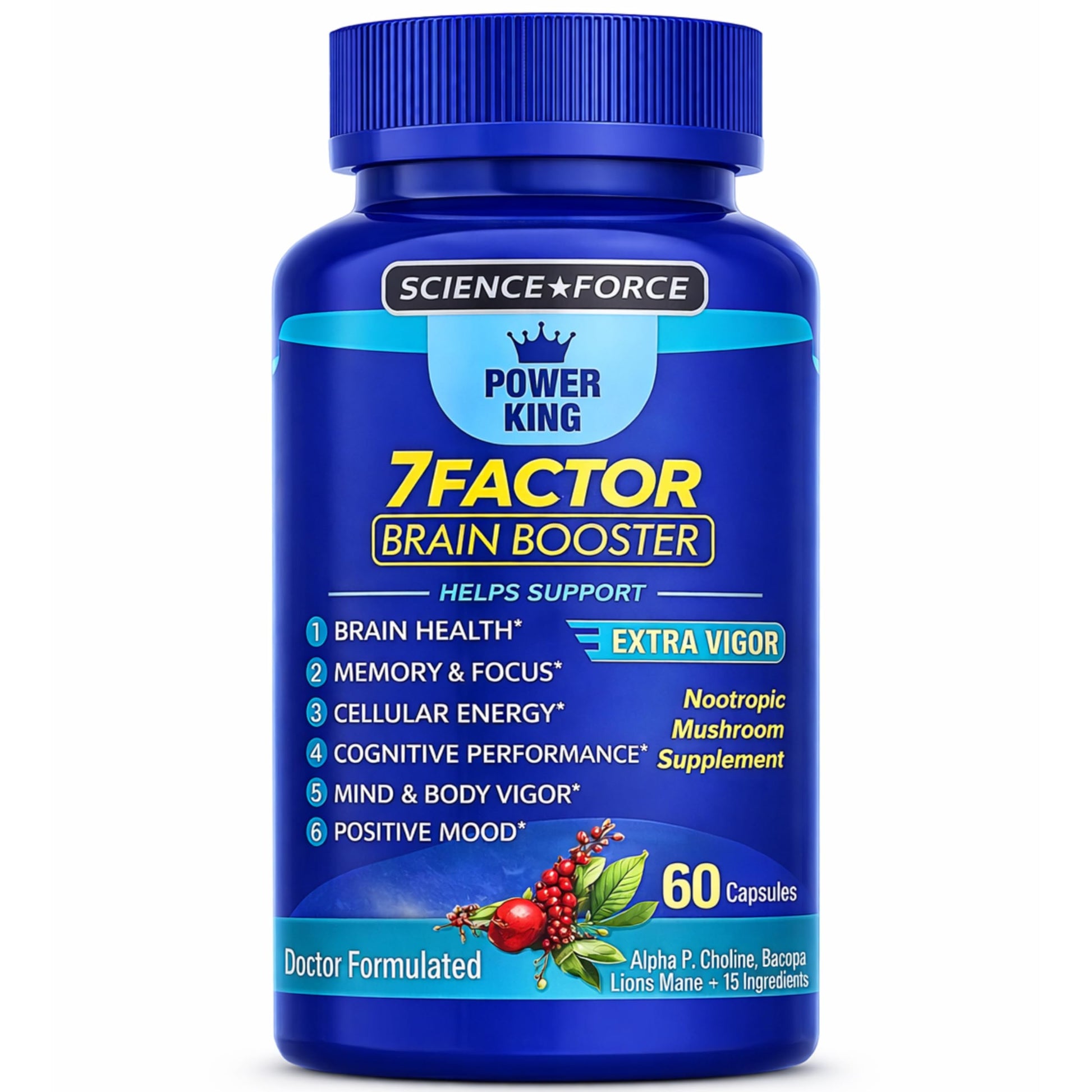 Science Force Brain Supplements for Memory & Focus Nootropic Brain Health Capsule 60 Count
