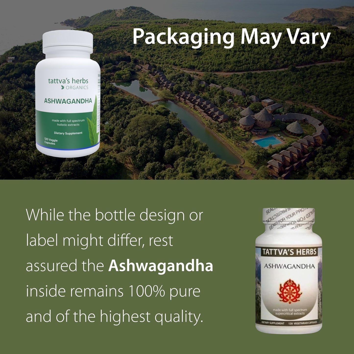 Tattva's Herbs Organic Ashwagandha Capsules 1 Count