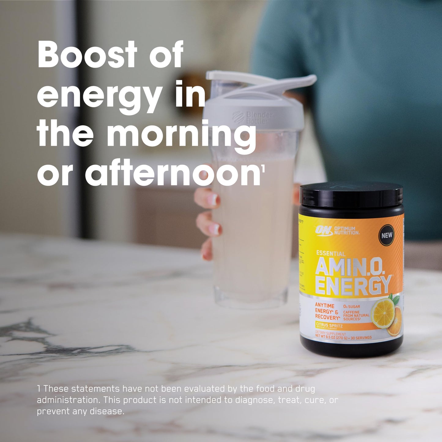 Optimum Nutrition Amino Energy Powder, Citrus Spritz, 20.6 oz