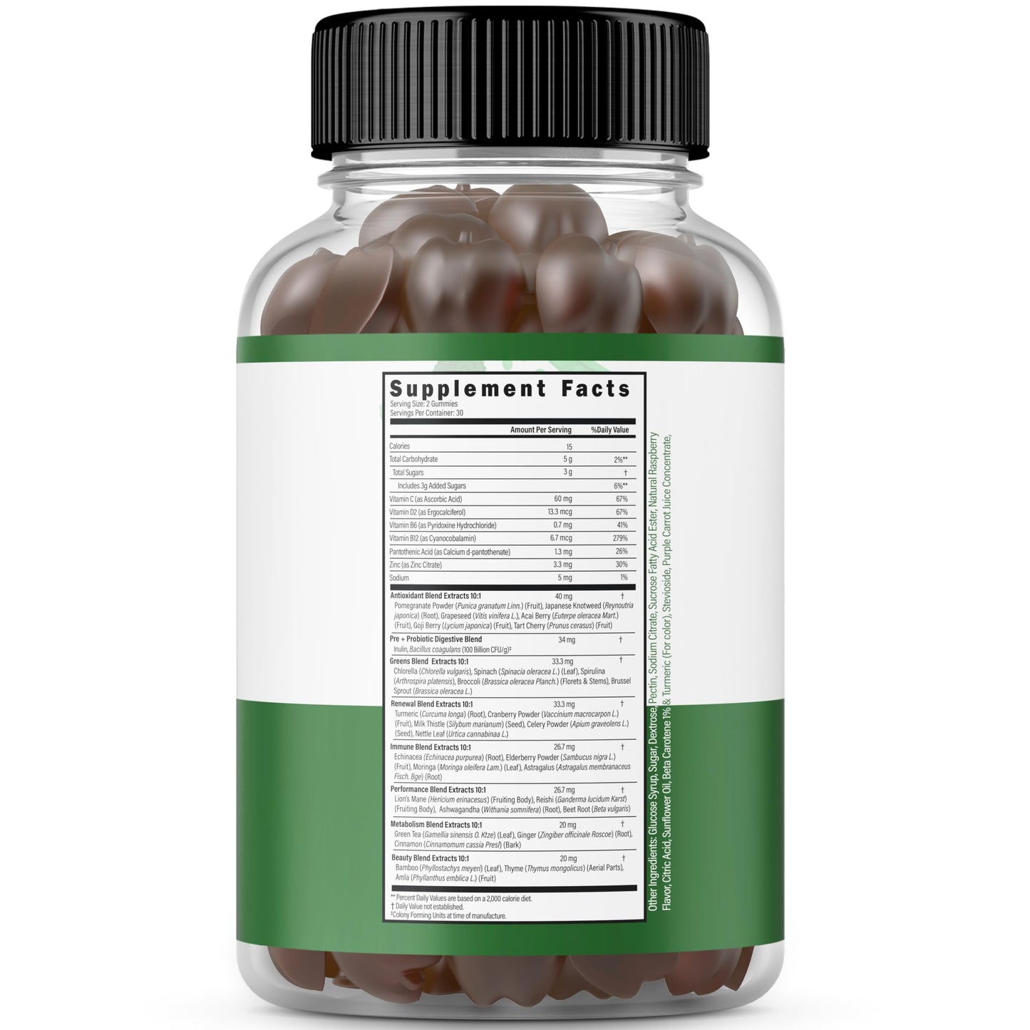 DORADO NUTRITION Supergreens Gummies Immunity Support - 60 Gummies