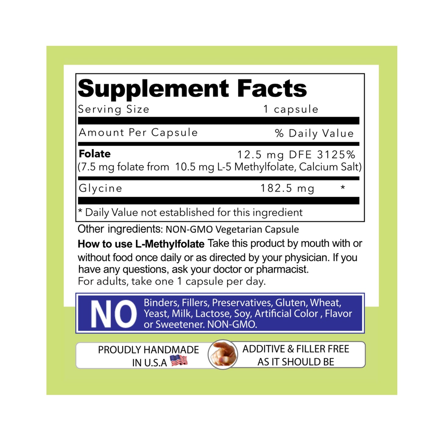 AND GIVE US TODAY OUR DAILY Our Daily Vites L-Methylfolate 7.5mg/7500mcg – Active 5-MTHF Folate Supplement – Capsules, 90 Count