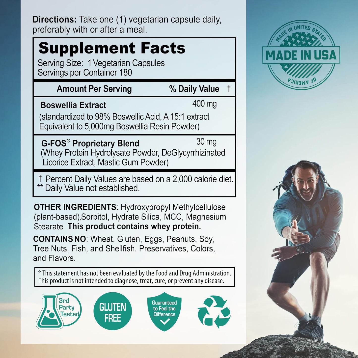 NANOWELL Boswellia Serrata with G-FOS 98% Boswellic Acid Capsules, 360 Count
