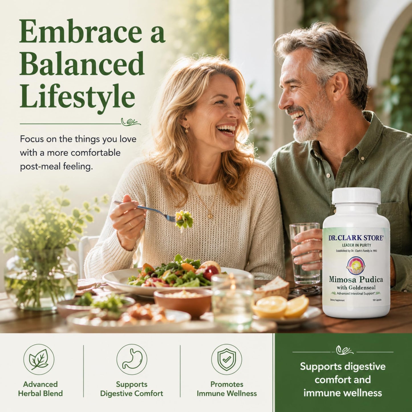 Dr Clark Store Mimosa Pudica & Goldenseal 100 Capsules