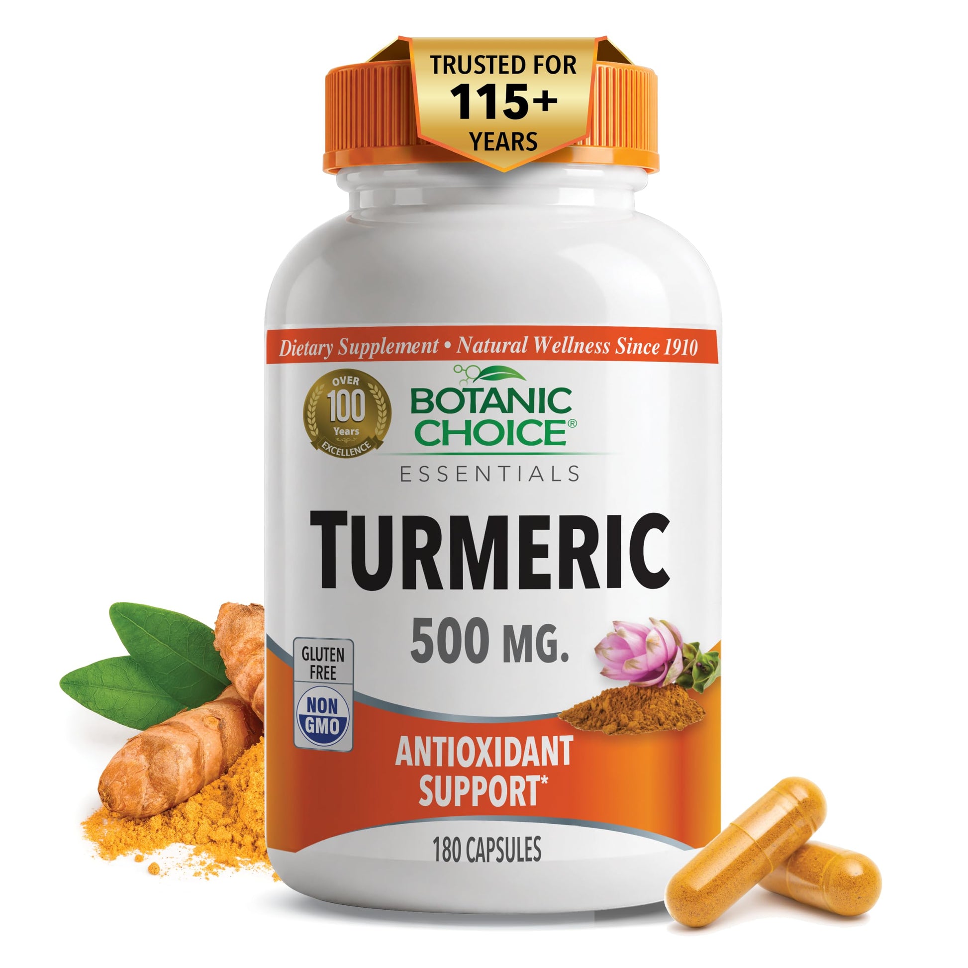 Botanic Choice Turmeric 500mg Capsules 180