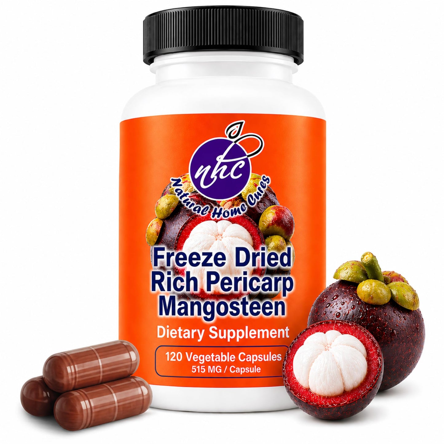 Natural Home Cures Mangosteen Supplement Capsules 120 Capsules