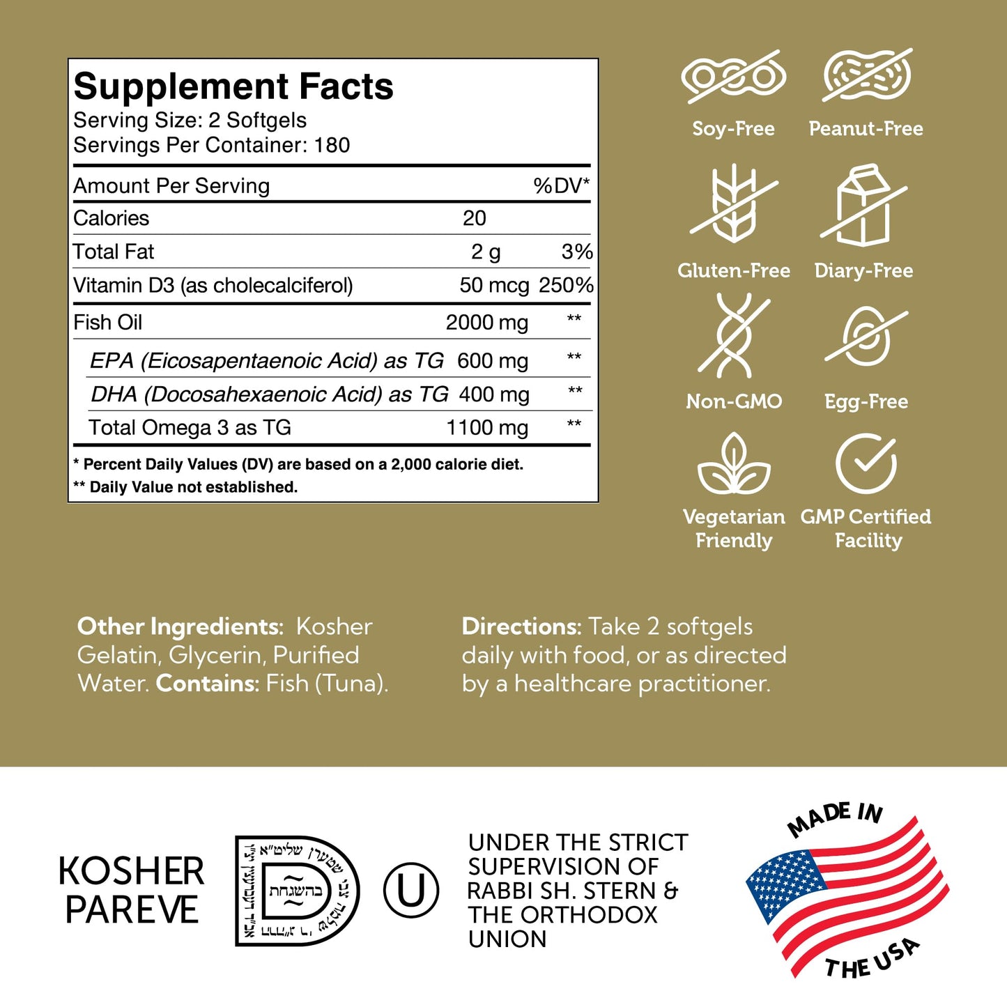Zahler Omega 3 Platinum +D Softgels 180