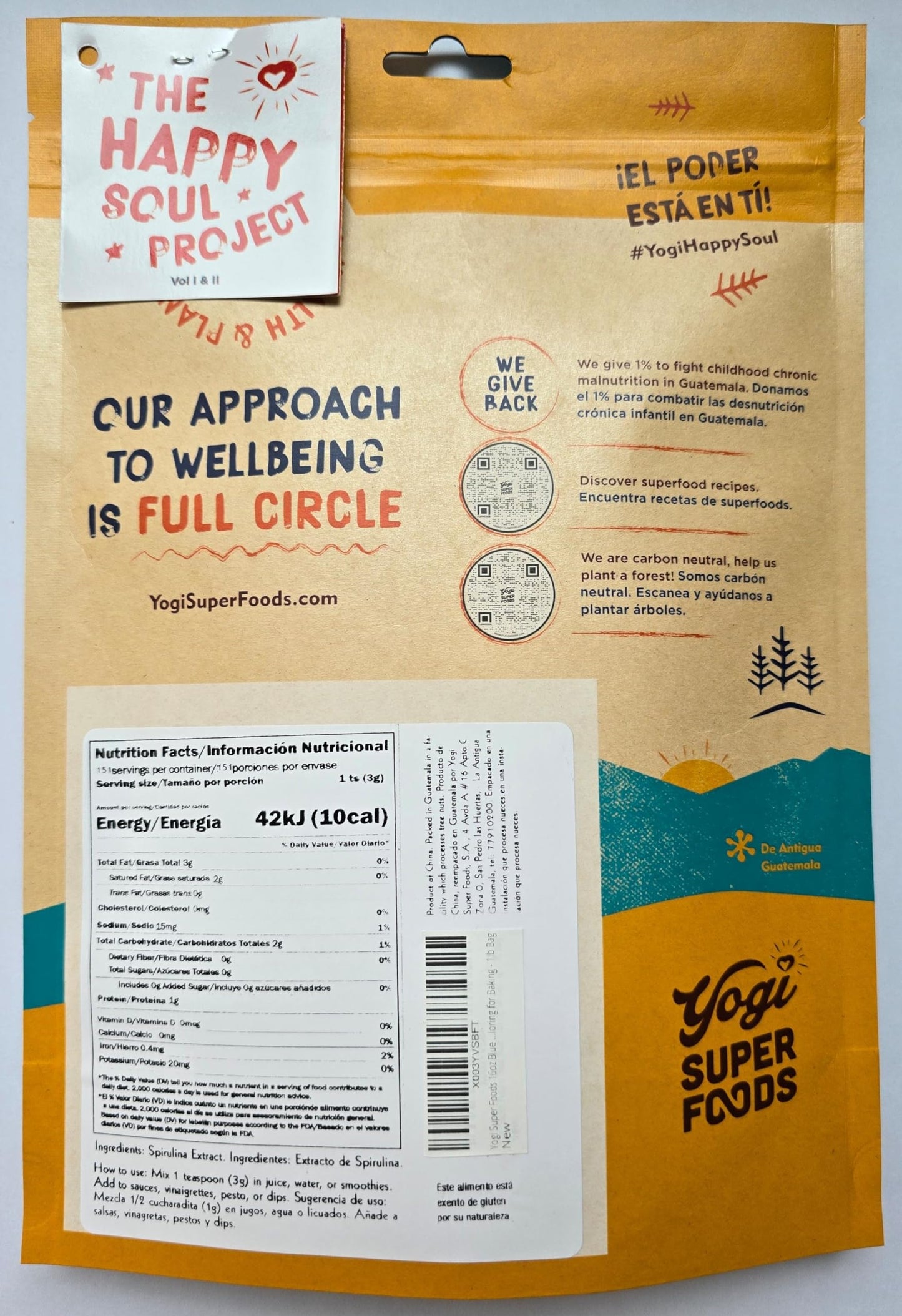 Yogi Super Foods Blue Spirulina Powder, 16 oz