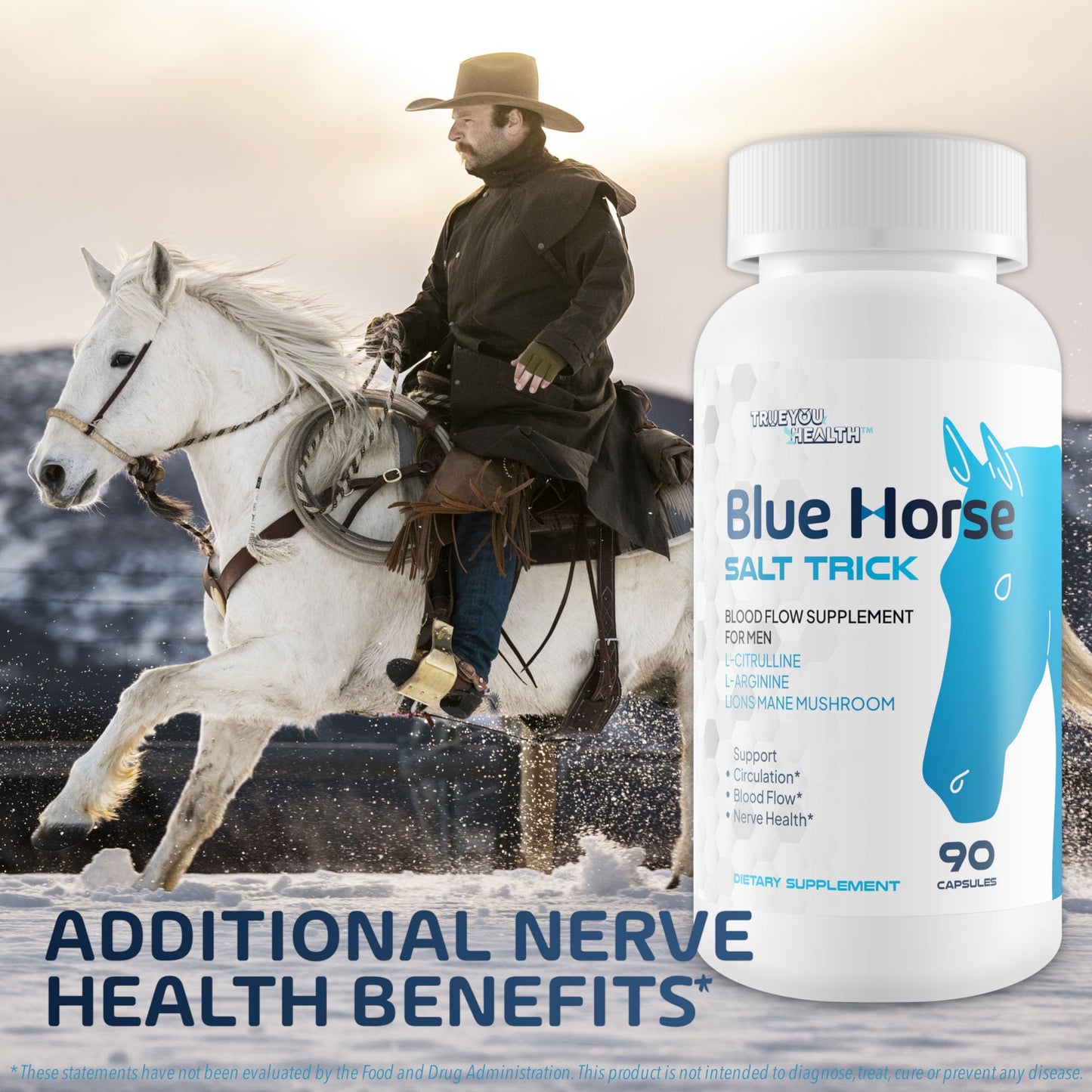 True You Health Blue Horse Salt Trick Capsules 90 Count