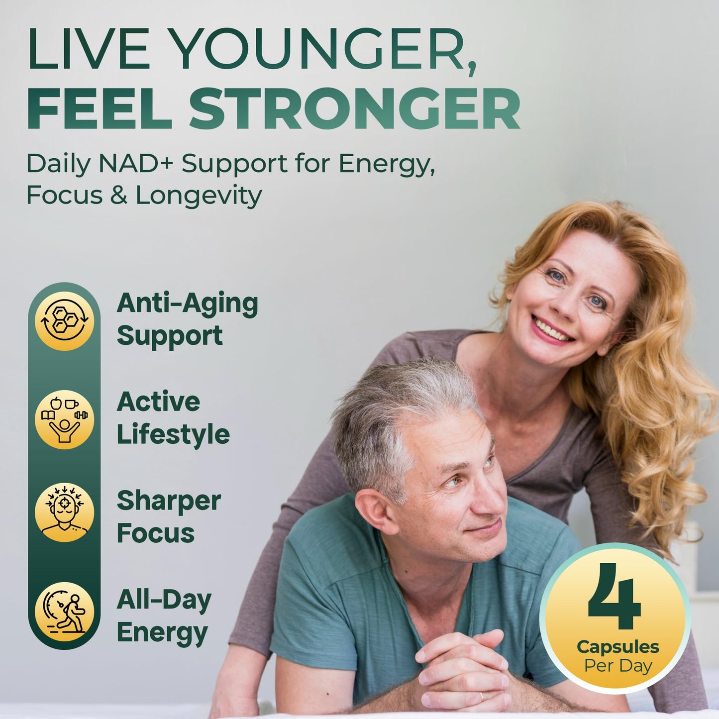 UPLIFE NAD+ Liposomal Supplement Capsules, 120 Capsules