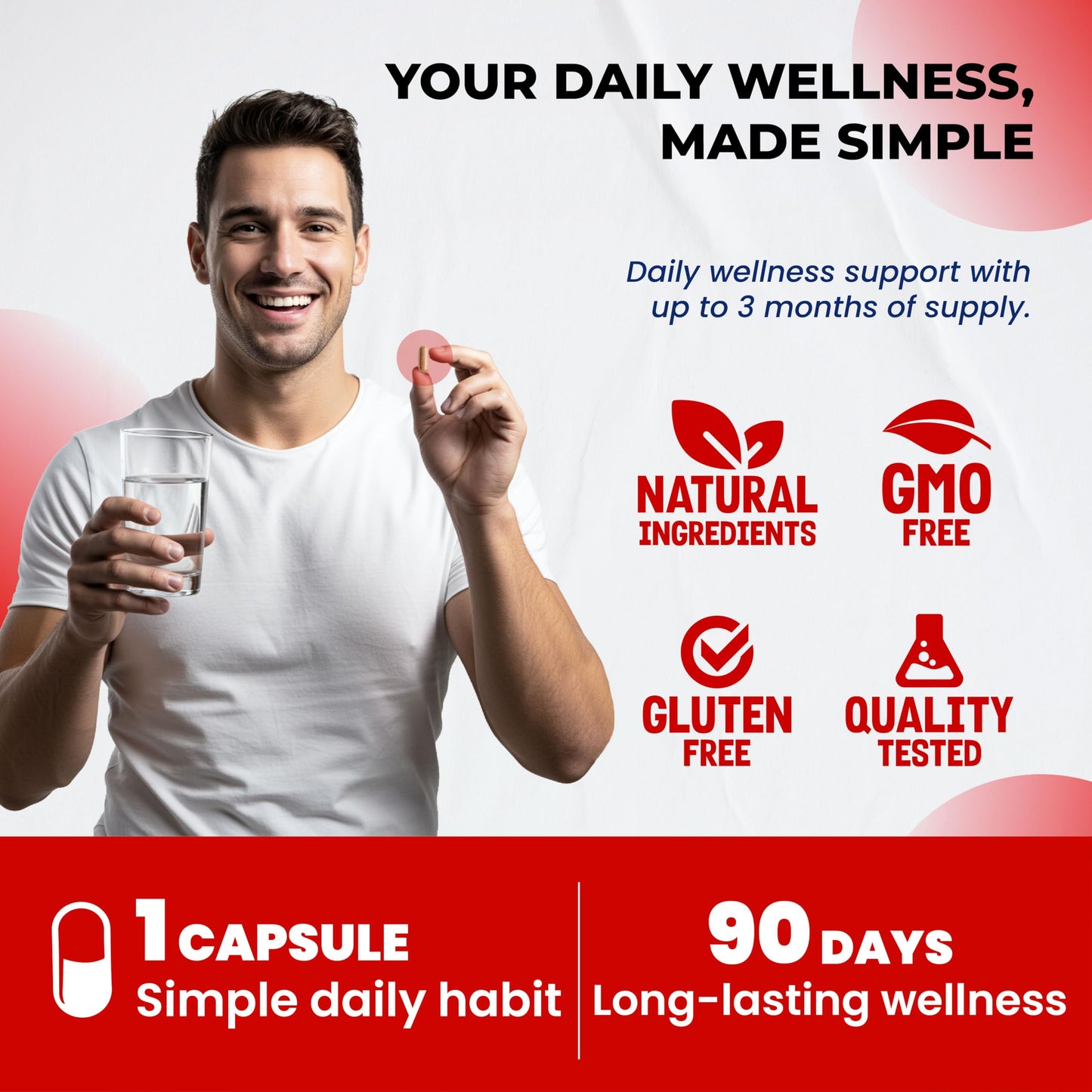 ULTRA HERBS Ultra Test Capsule 12 in 1 Complex with L-Arginine, Fadogia Agrestis, Tribulus Terrestris, Maca Root, Beetroot, L-Citrulline, Creatine, 90 Capsules