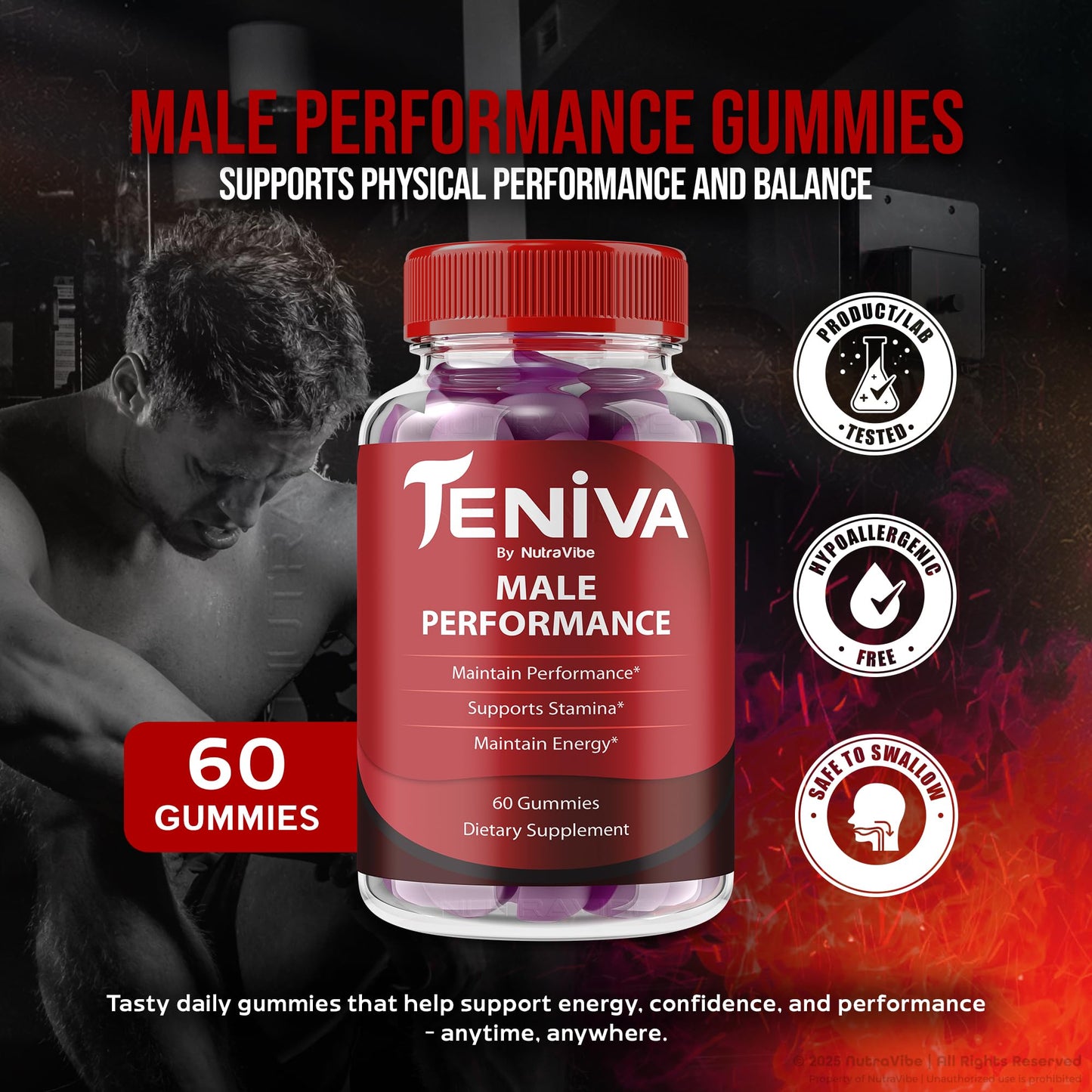 NutraVibe Teniva Gummies, 120 Gummies