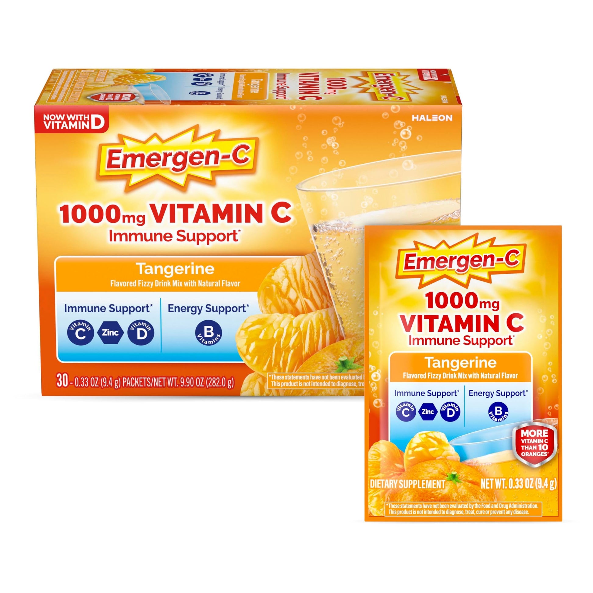 Emergen-C Vitamin C Immune Support Powder, 9.9 Ounce