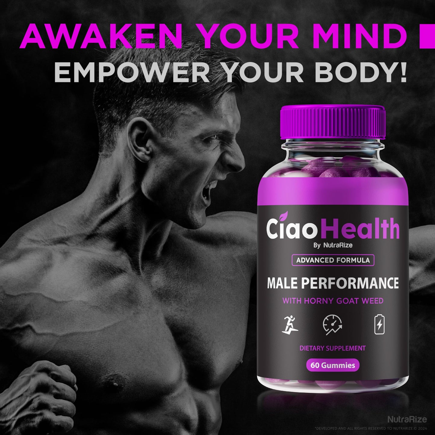 NutraRize Ciao Health Gummies for Men, 60 Gummies