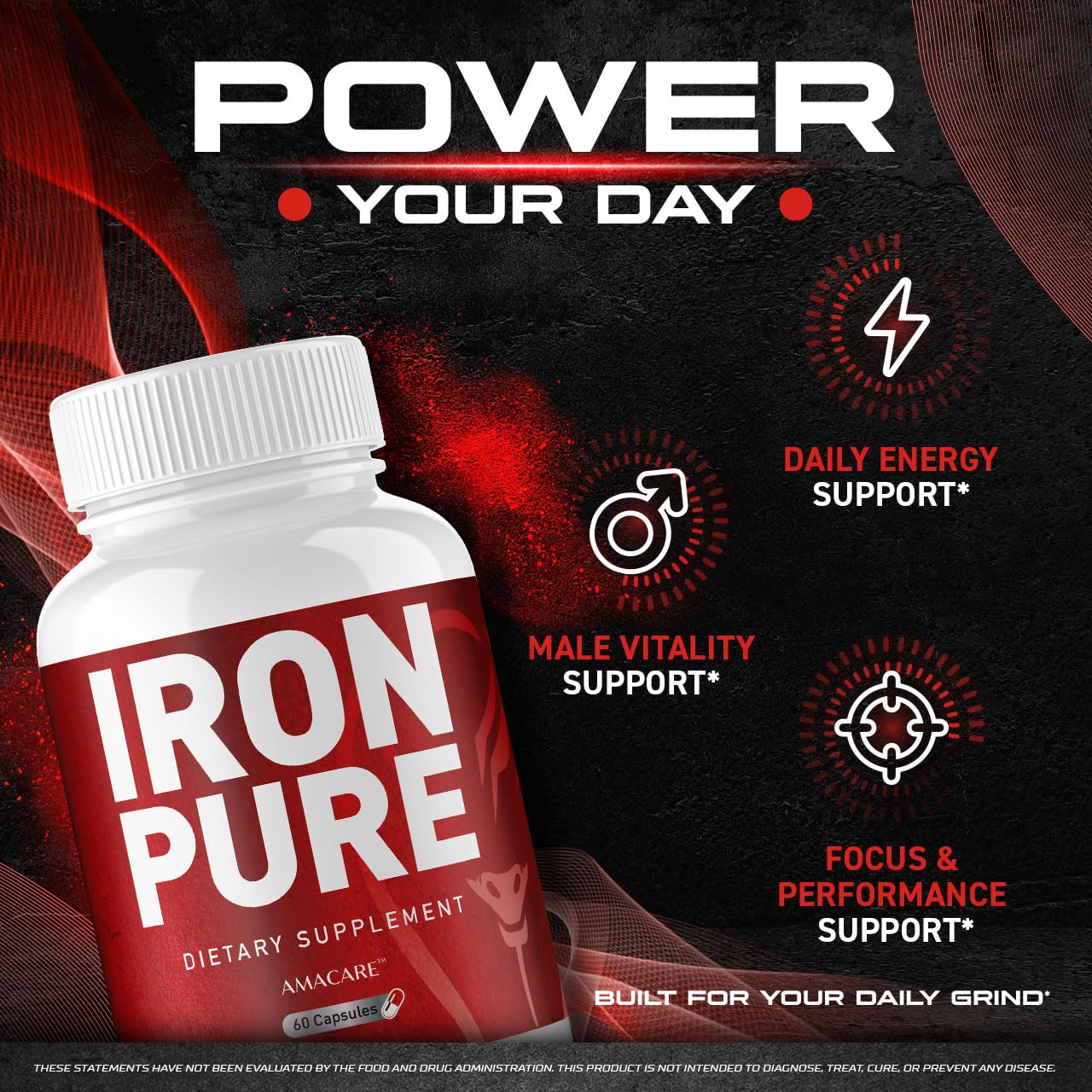 AMACARE Iron Pure Capsules, 300 Capsules