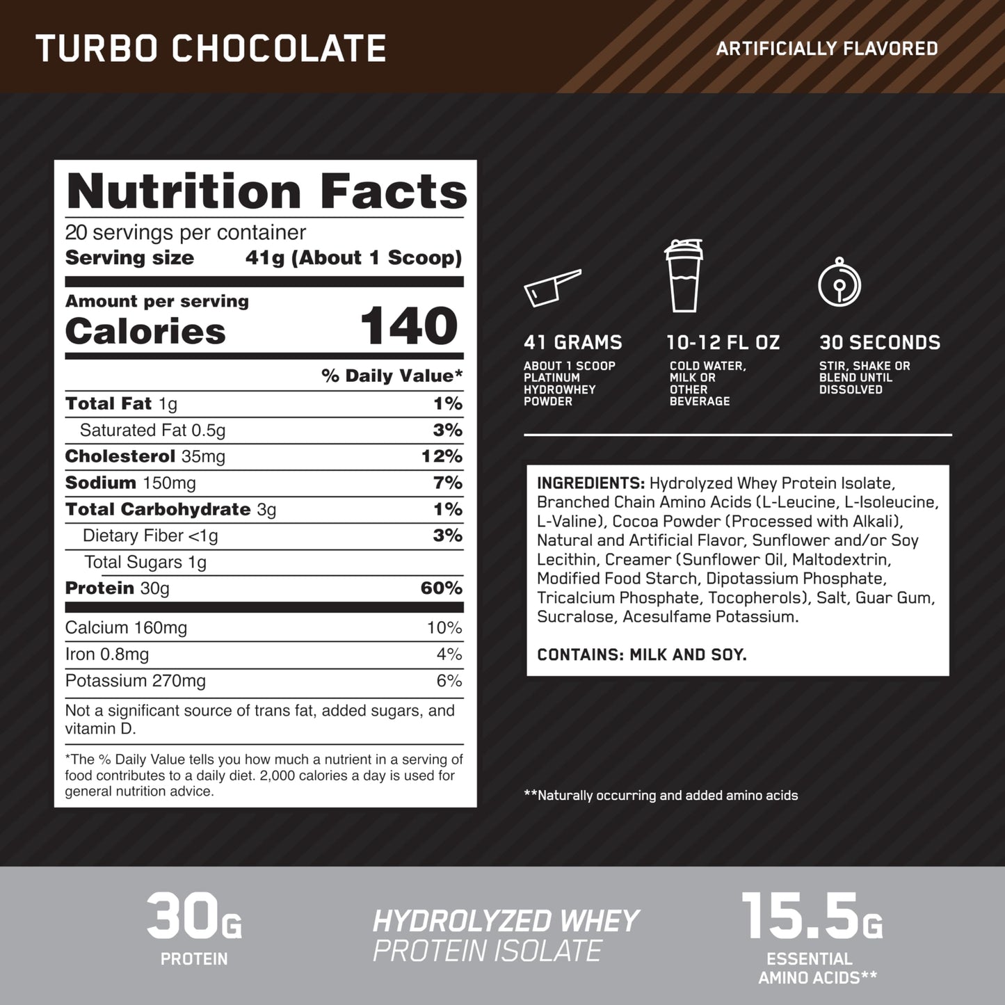 Optimum Nutrition Platinum Hydro Whey Protein Powder, 28 Servings