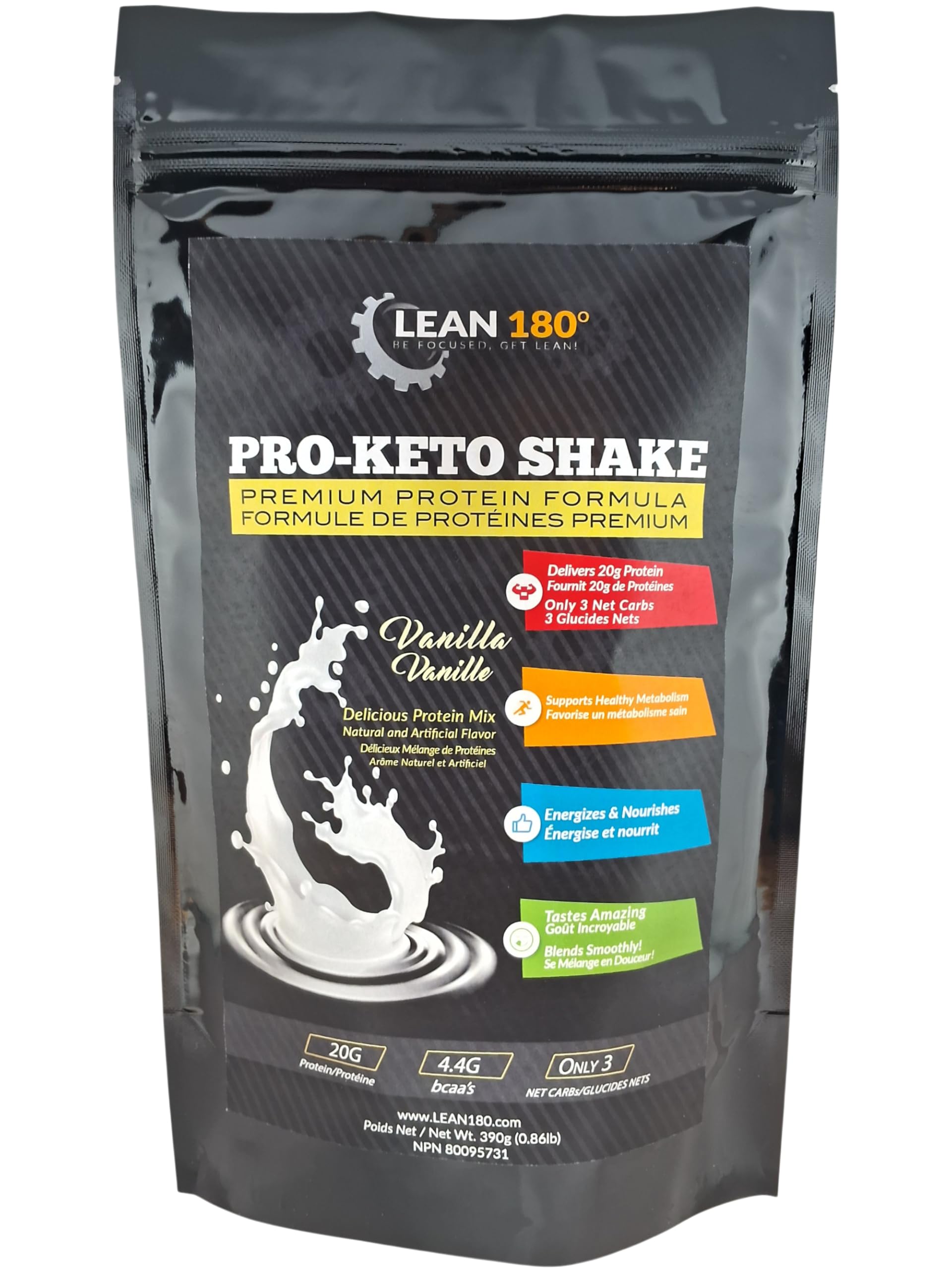 Lean 180 Pro Keto Shake Powder Vanilla 13.75 Ounce