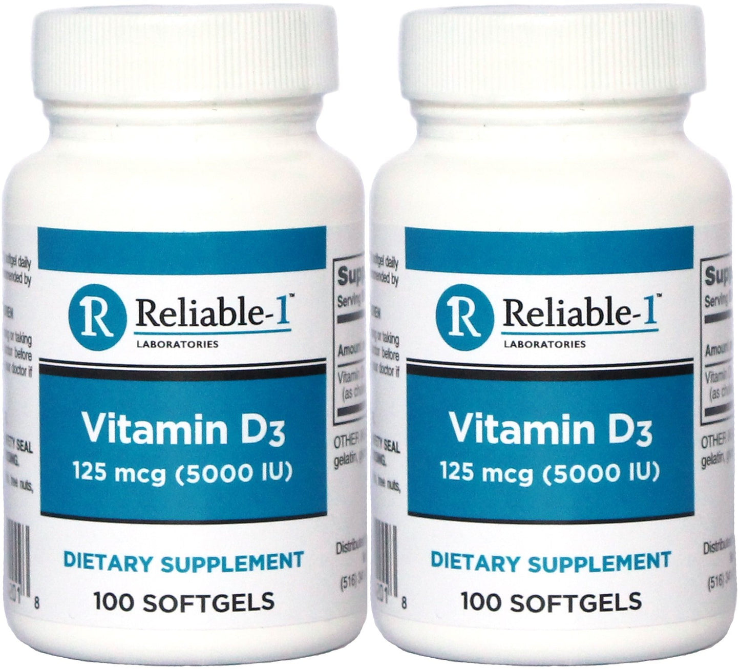 Reliable-1 Laboratories Vitamin D3 High Potency 5000 IU Softgels 200