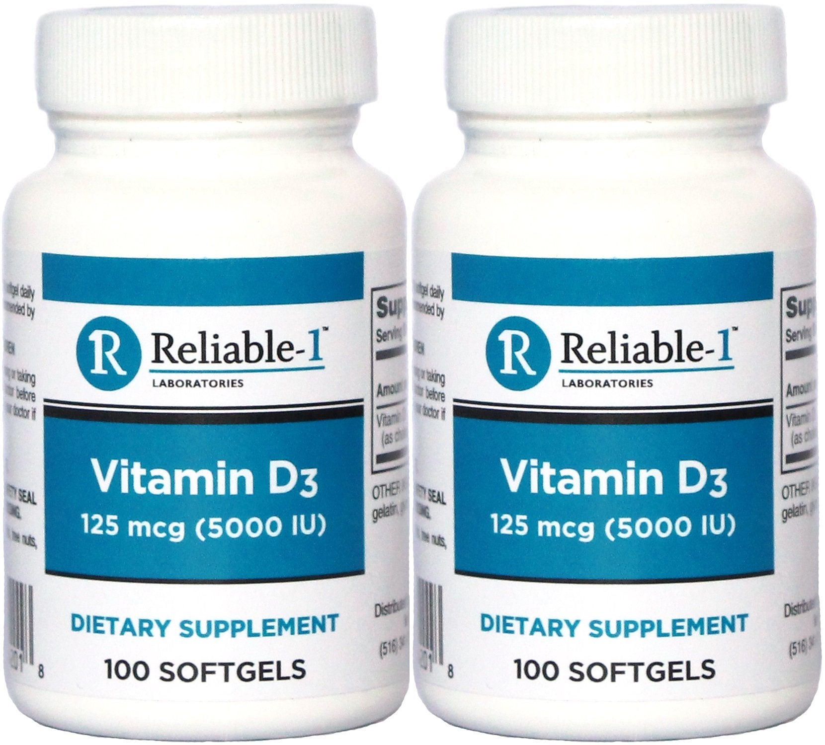 Reliable-1 Laboratories Vitamin D3 High Potency 5000 IU Softgels 200