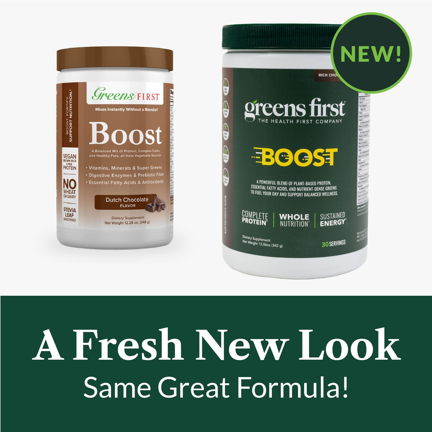 Greens First Boost Superfood Shake Mix Dutch Chocolate Powder 12.06 Ounce