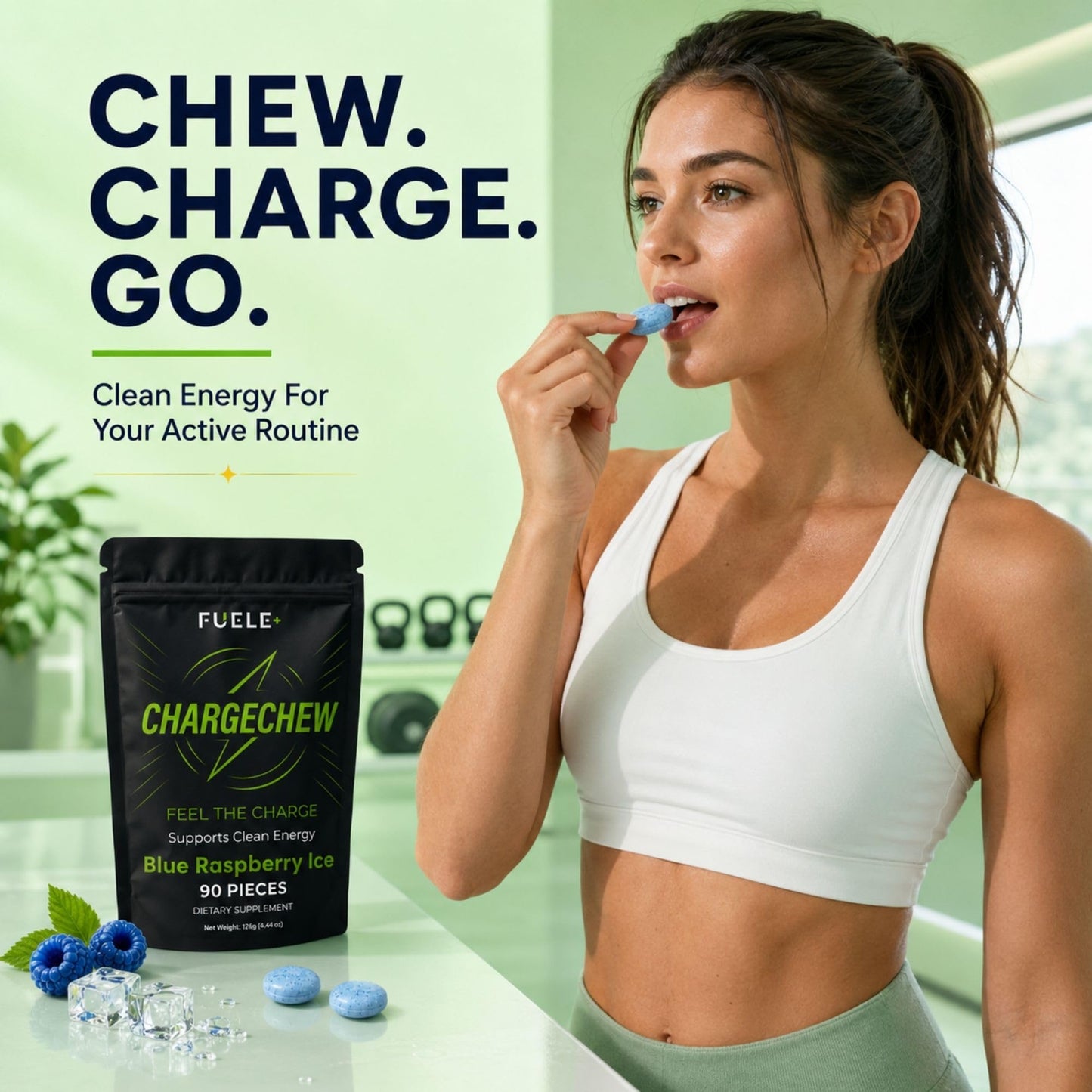 FUELE+ Energy Chews Gummy, 90 Count