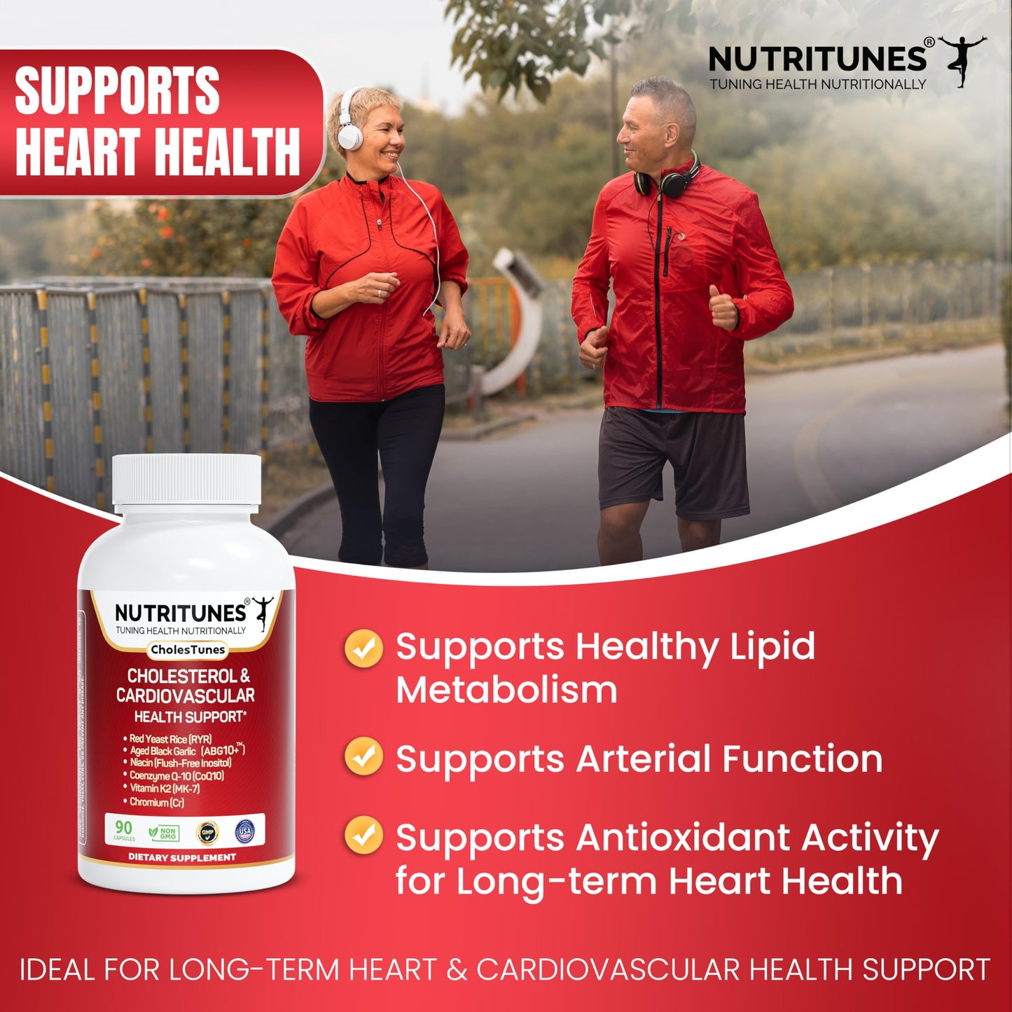 Nutritunes CholesTunes Cholesterol Support Supplement 90 Capsules